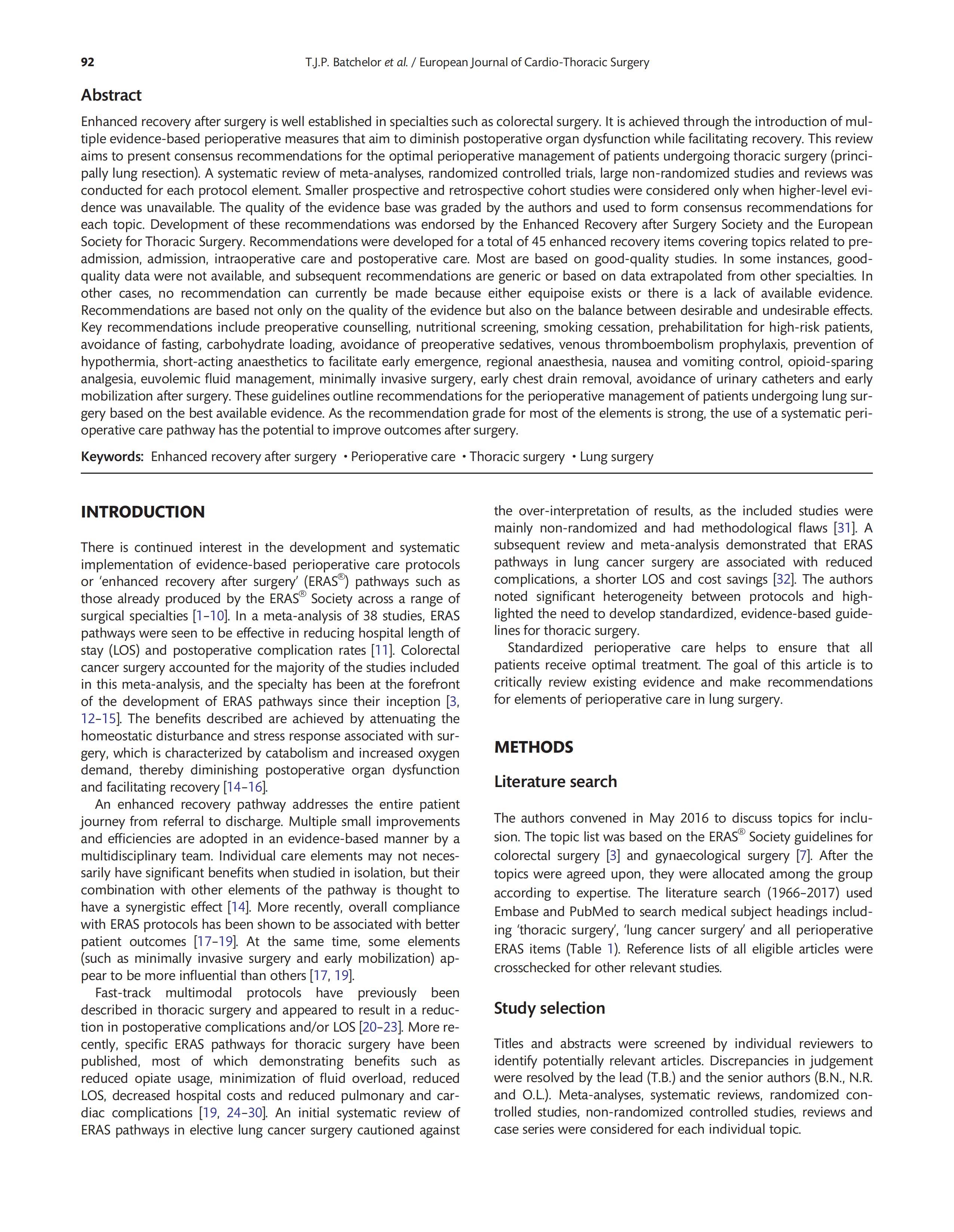 肺部手术后加速康复指南：加速康复外科 (ERAS &reg; ) 协会和欧洲胸外科医师协会 (ESTS) 的建议_01.jpg